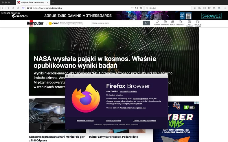 Firefox korzysta z akceleracji GPU