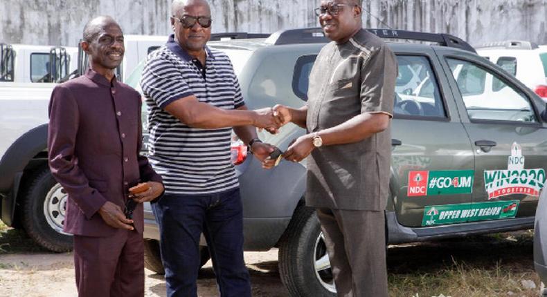 Mahama donates vehicles to NDC