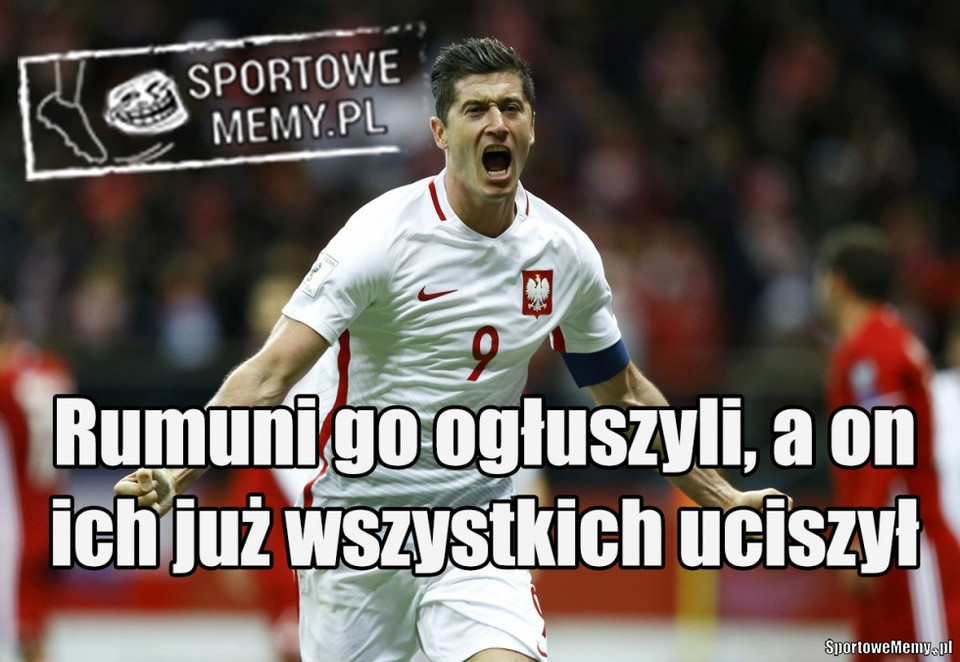 "Lewy" i "Grosik" bohaterami memów po meczu Ruminia - Polska