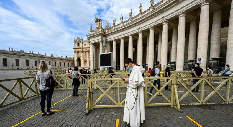 St. Peter's Basilica in the Vatican City was one of the major religous sites to reopen Monday