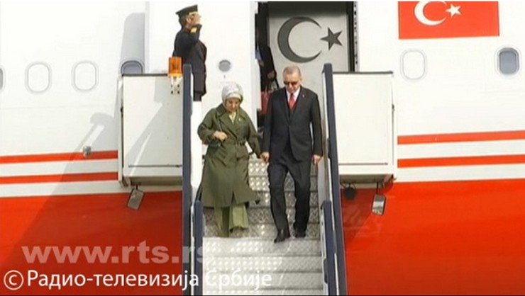Erdogan, Poseta, Beograd, Aerodrom