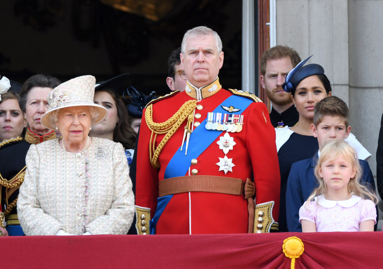 Meghan i Harry podczas Trooping the Colour