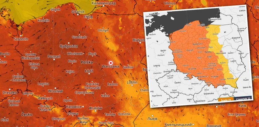 Dzisiaj jeszcze goręcej. Są ostrzeżenia IMGW przed upałem i burzami dla wielu regionów – pół Polski na pomarańczowo