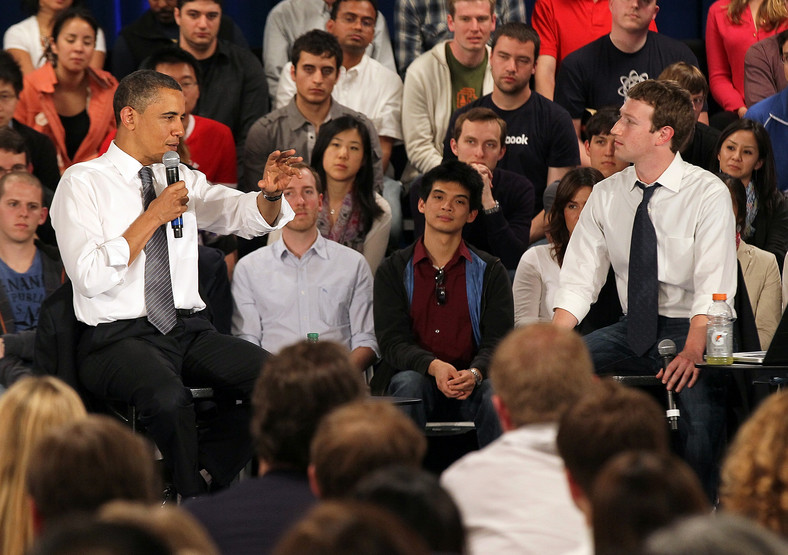 Barack Obama i Mark Zuckerberg 