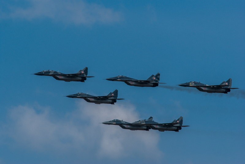 Mig29 na pokazach Air Show w Radomiu