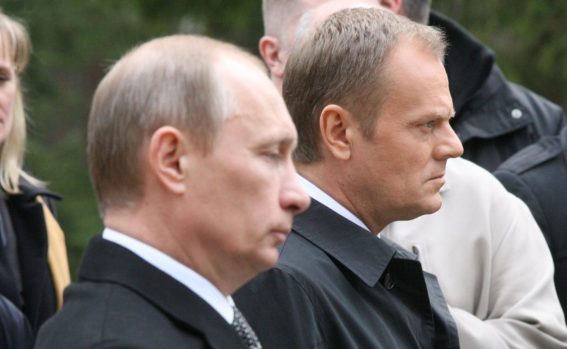 Władimir Putin i Donald Tusk w Katyniu w 2010 roku