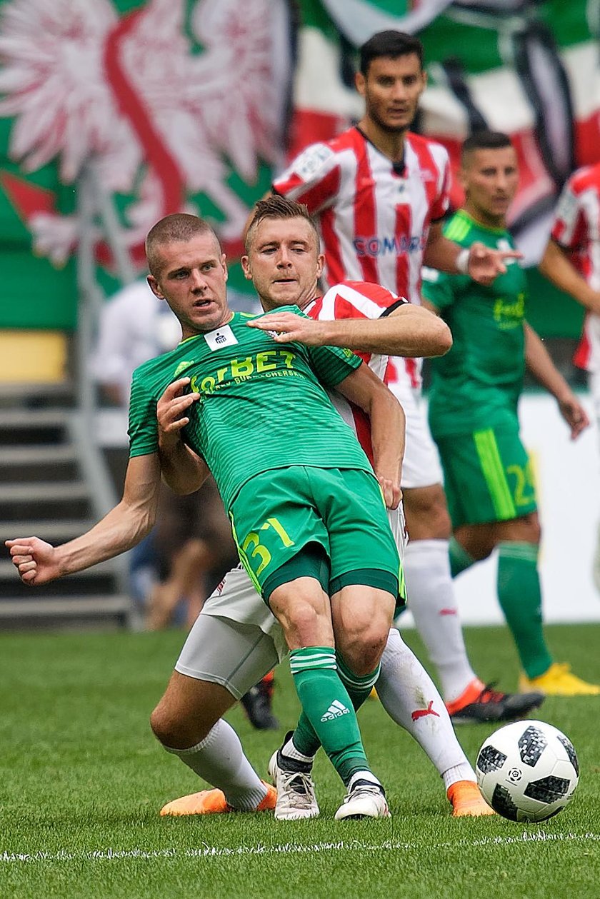 Pilka nozna. Ekstraklasa. Slask Wroclaw - Cracovia Krakow . 21.07.2018