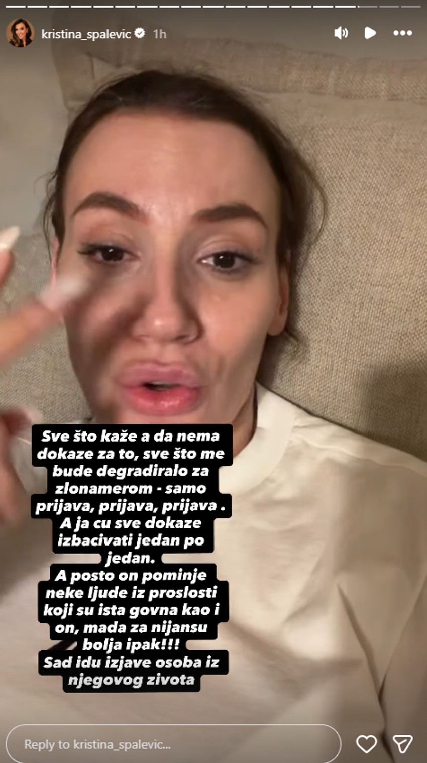 Kristina Spalević iznela jezive optužbe na Kristijanov račun