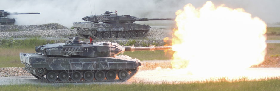 Niemiecki Leopard 2A6 z podczas ćwiczeń Strong Europe Tank Challenge