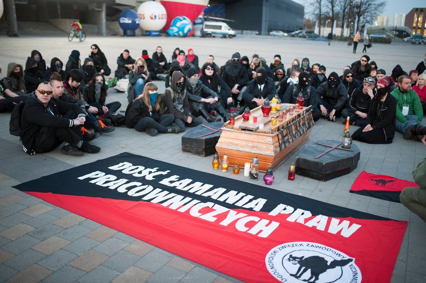 Protest anarchistów w Katowicach