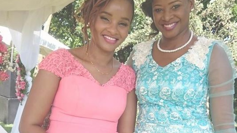 File image of Kanze Dena with Lulu Hassan. Kanze Dena wedded Nick Mararo at a secret ceremony that ended on Saturday