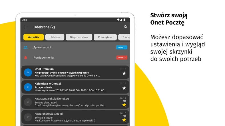 Nowa wersja aplikacji Onet Poczta