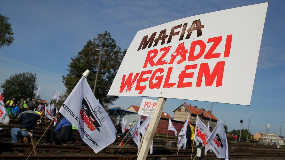 Braniewo górnicy protest górnictwo