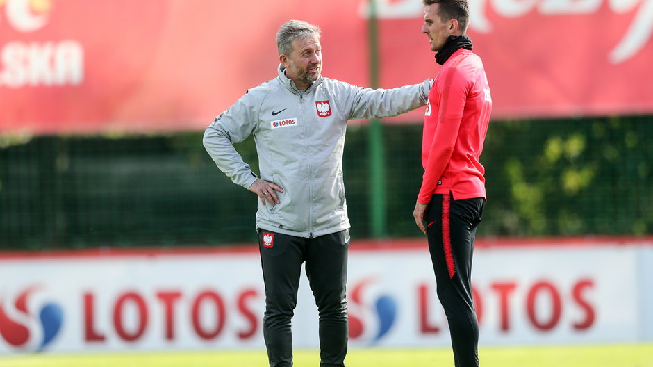 Jerzy Brzęczek i Arkadiusz Milik