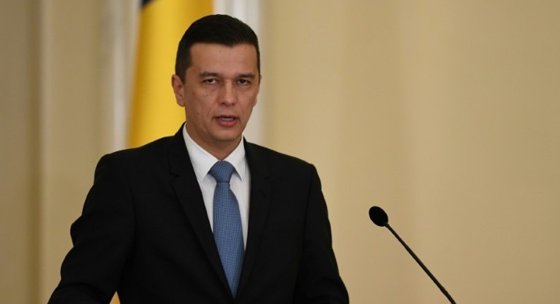 Romanian Prime Minister Sorin Grindeanu during the swearing in ceremony at the Cotroceni Palace, the Romanian Presidency headquarters, in Bucharest on January 4, 2017