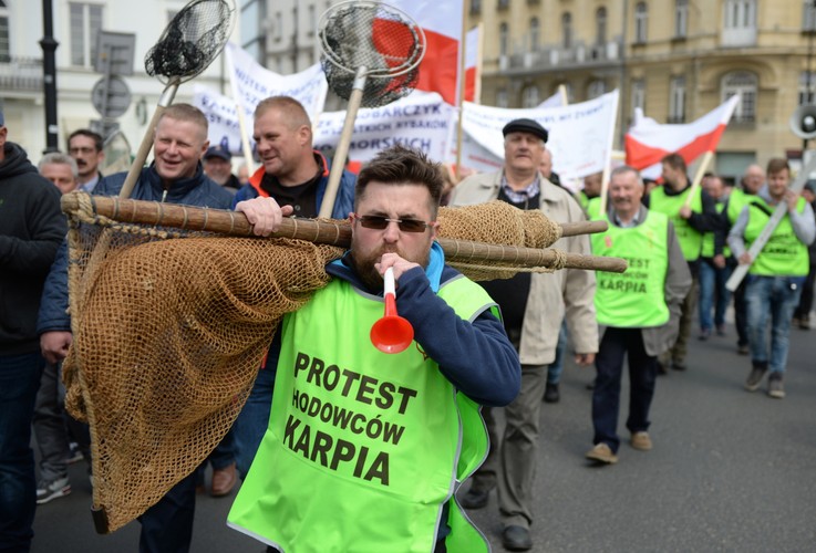 Protest hodowców ryb