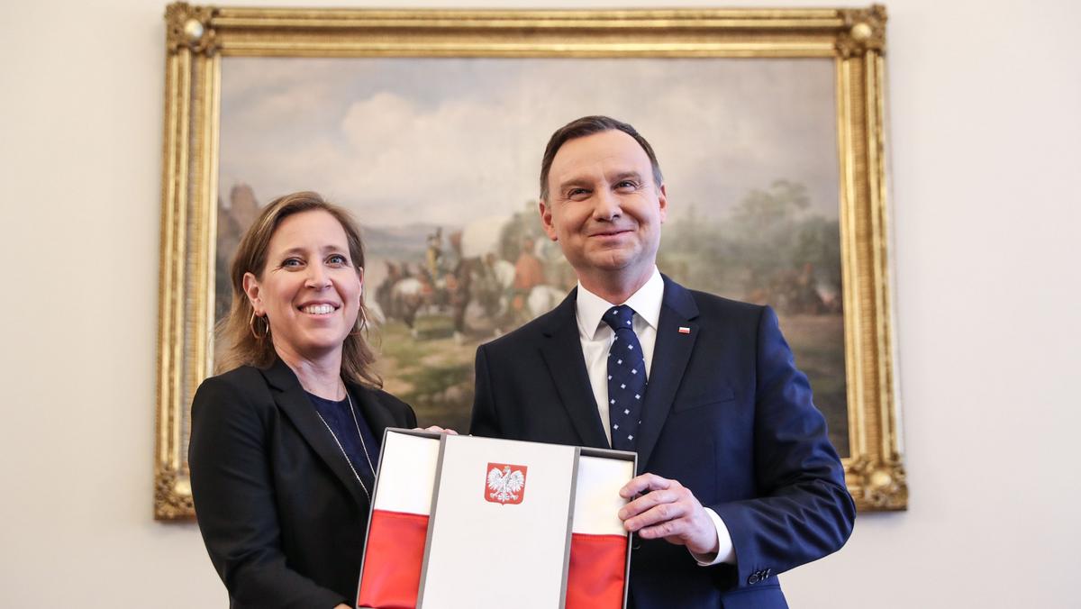 Susan Wojcicki i Andrzej Duda