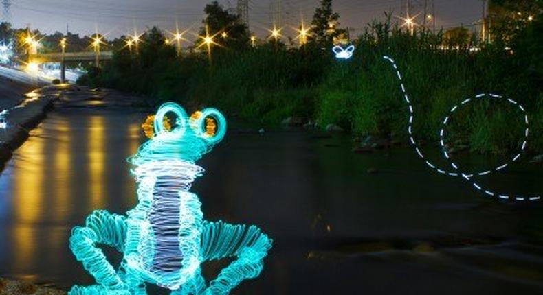 Neon frog