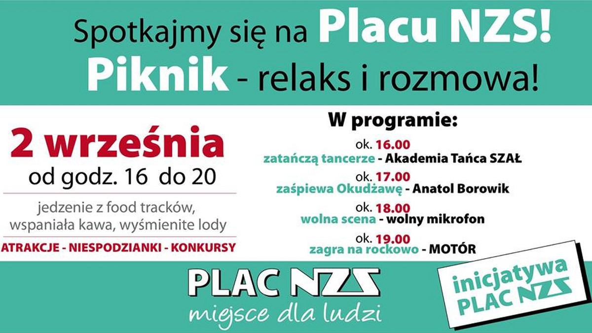 W sobotę na Placu NZS w Białymstoku o godzinie 16.00 odbędzie się piknik, który zapoczątkuje dyskusję o przyszłości tego centralnego w mieście miejsca. Radni PiS chcą tutaj postawić pomnik Lecha Kaczyńskiego. Organizatorzy pikniku woleliby, żeby było to miejsce spotkań dla wszystkich mieszkańców.