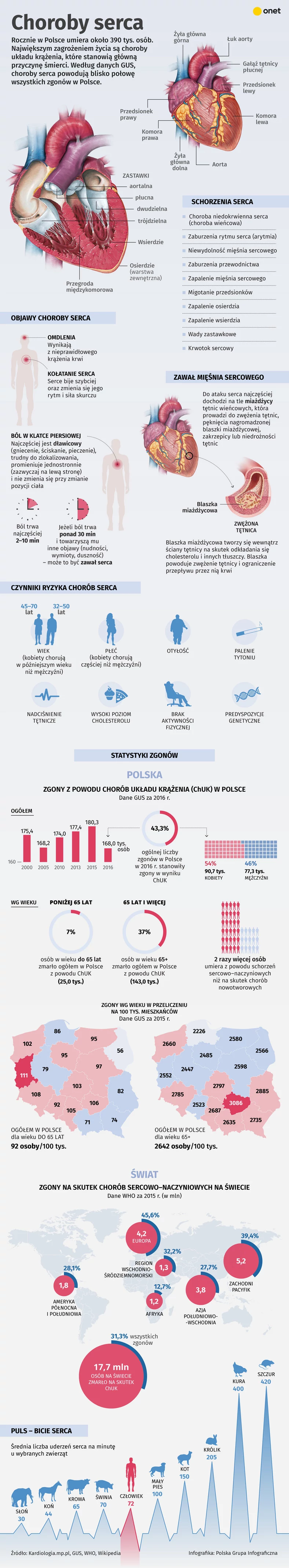 Choroby serca - infografika