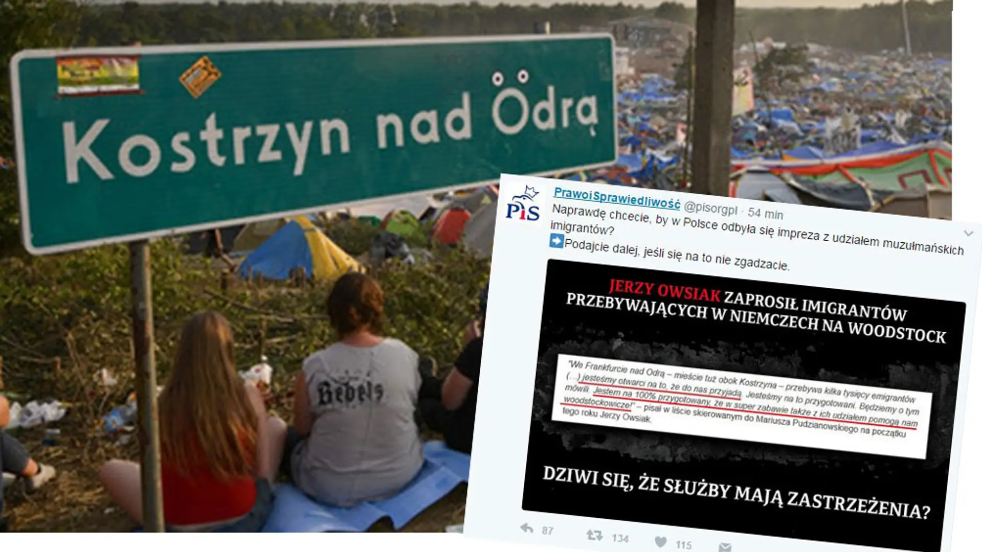 Skandaliczny wpis na oficjalnym koncie PiS na Twitterze. Chodzi o słowa Owsiaka z 2016 roku