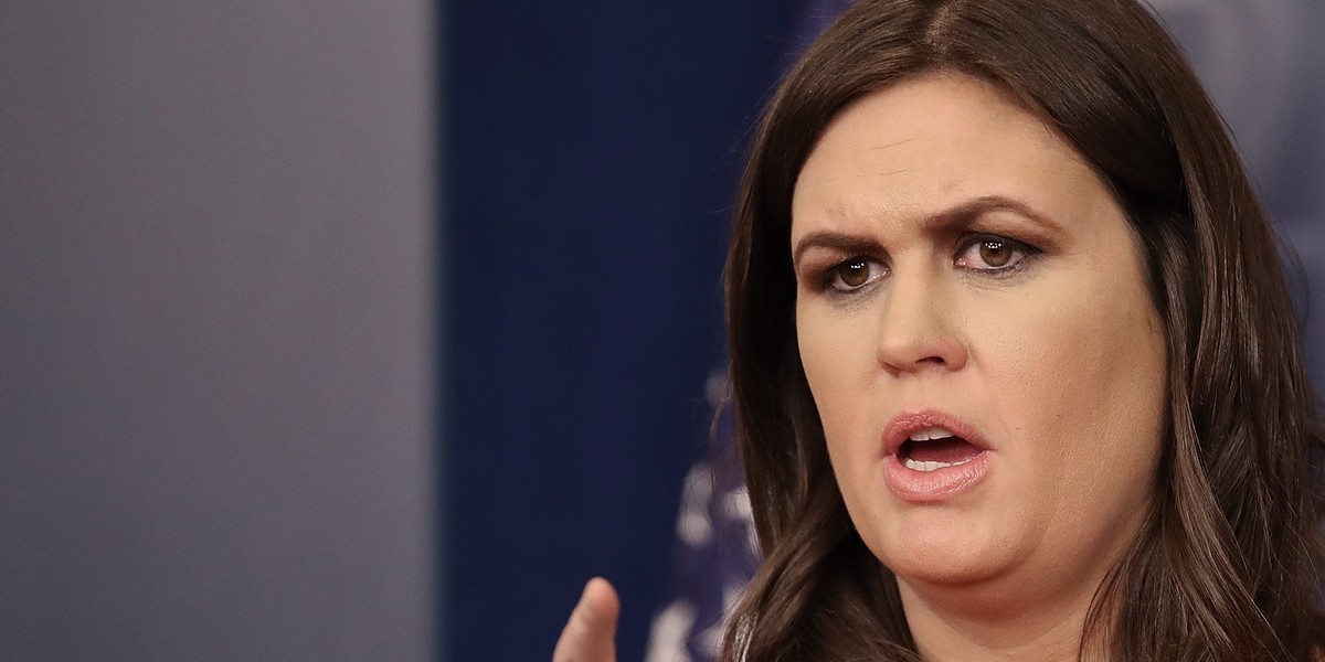 Sarah Huckabee Sanders says reporter's questions about the administration's position on slavery are 'disgusting and absurd'