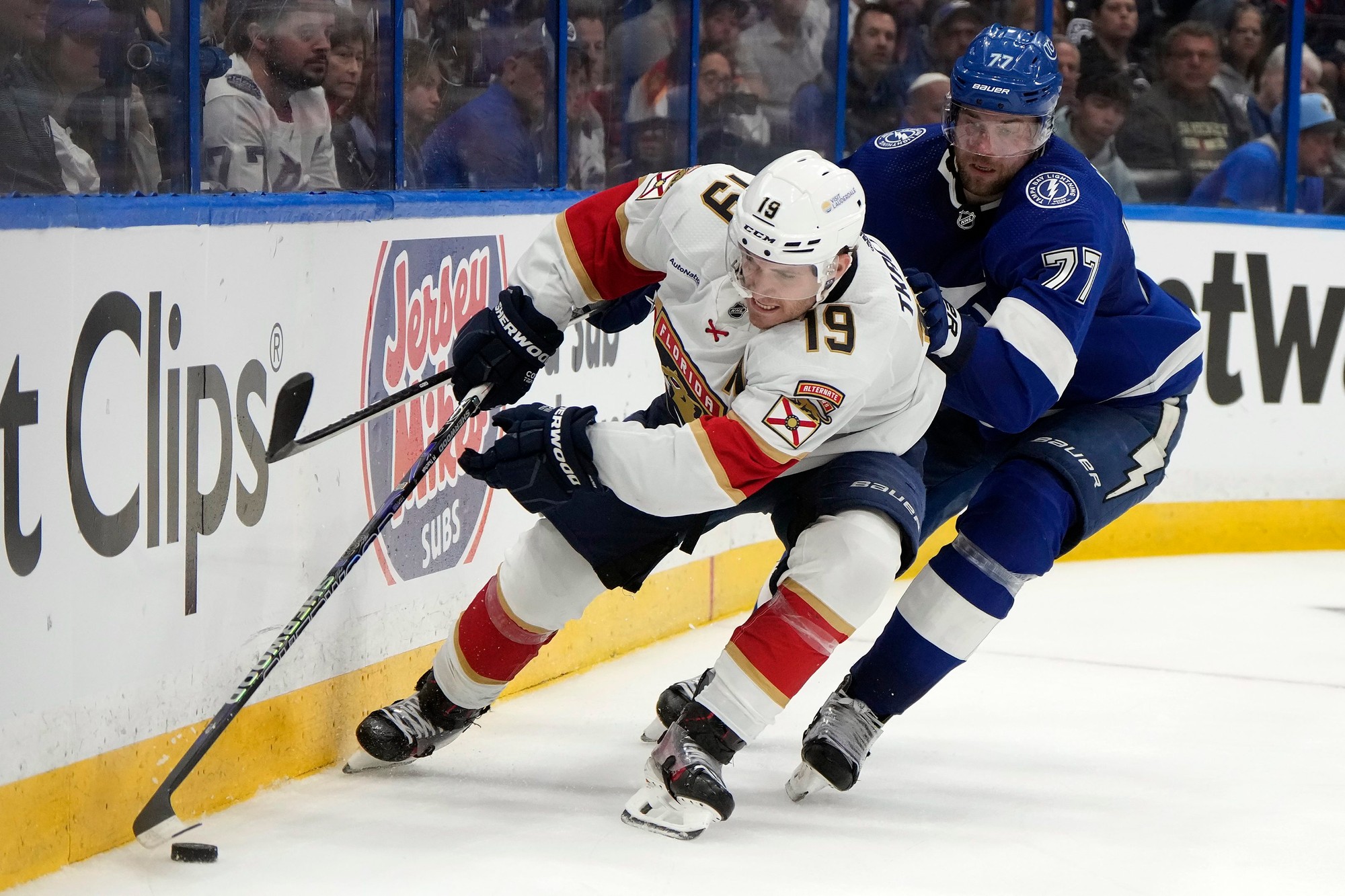 Zápas play-off NHL: Tampa Bay Lightning - Florida Panthers.