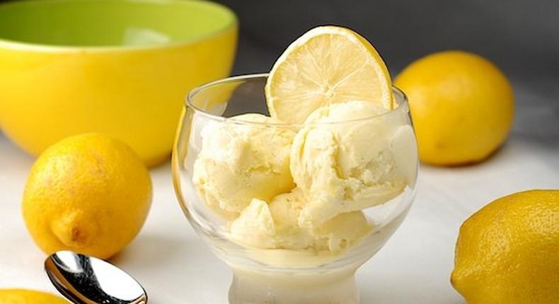 Lemon ice cream