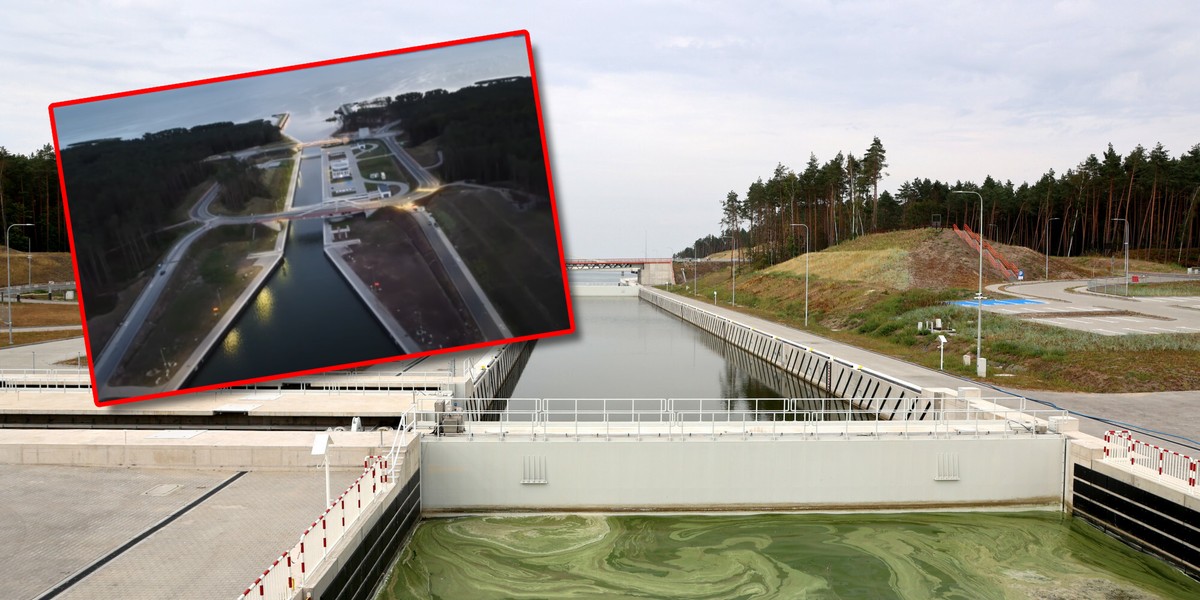 Na nowym nagraniu widać niemal ukończoną inwestycję po zmroku.