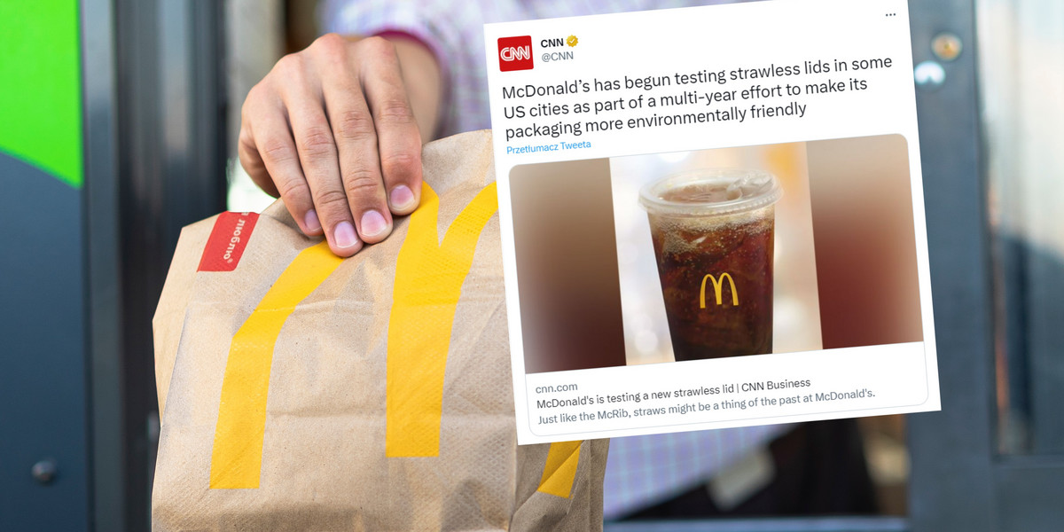 McDonald’s testuje nową pokrywkę bez słomki.