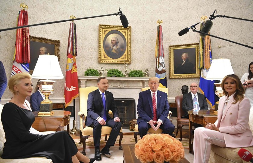 Agata Duda, Andrzej Duda, Donald Trump i Melania Trump