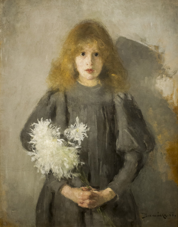 "Dziewczynka z chryzantemami", jeden z najsłynniejszych portretów Olgi Boznańskiej