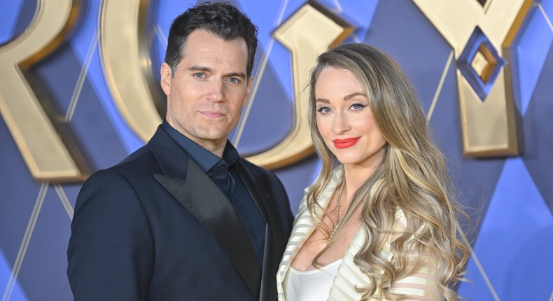 Henry Cavill and Natalie Viscuso at the world premiere of Argylle at the Odeon Luxe Leicester Square in London on January 24, 2024.Samir Hussein/WireImage