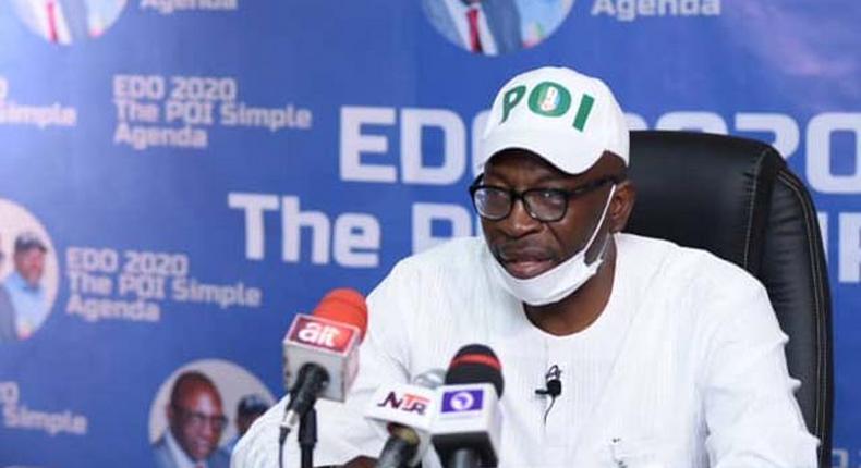 APC governorship candidate in Edo state, Osagie Ize-Iyamu, has not locked down his family's vote [Guardian]