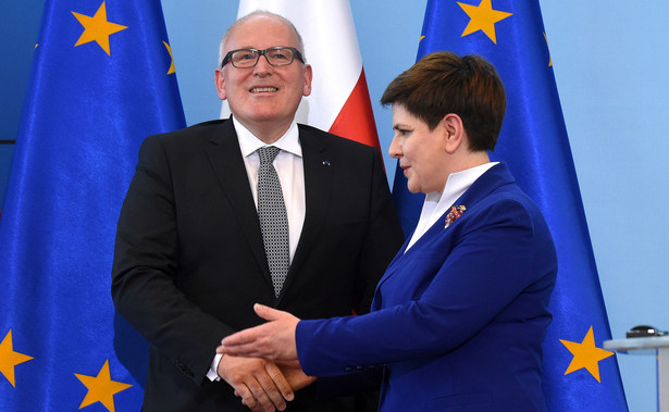 Timmermans zdał raport ze swej wizyty w Polsce. Następne kroki Bruksela podejmie w czerwcu