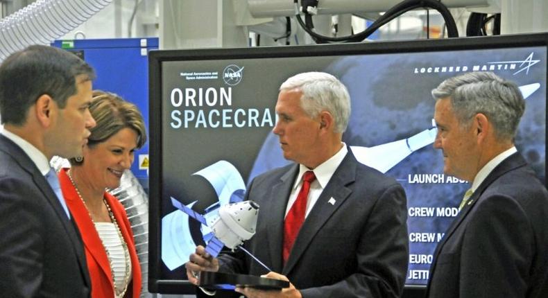 US Vice President Mike Pence visits the Kennedy Space Center in Florida on July 6, 2017