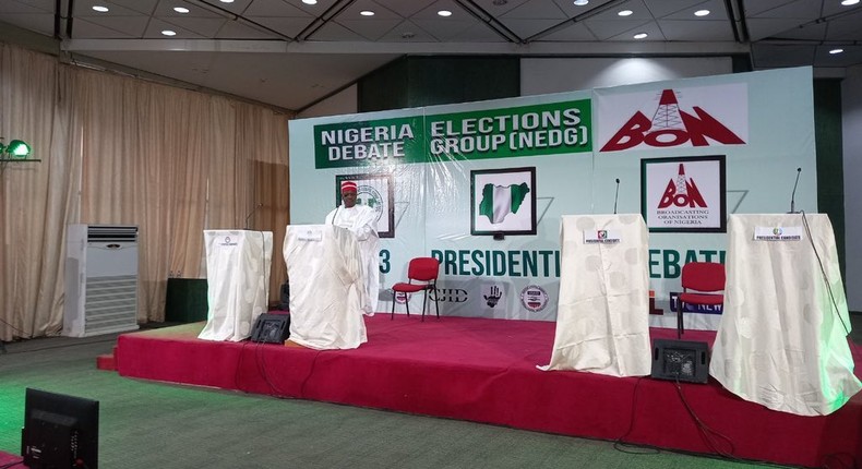 Kwankwaso debates himself as Obi, Tinubu, Atiku fail to show up