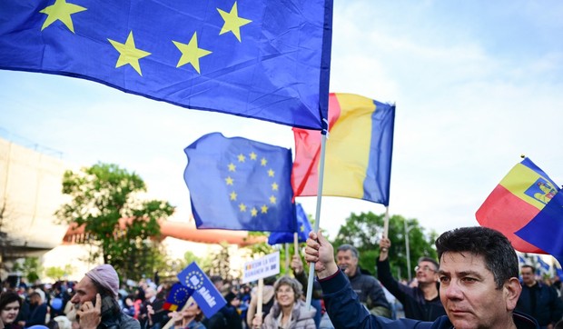Proevropski protest u Bukureštu, Rumunija, 9. maja