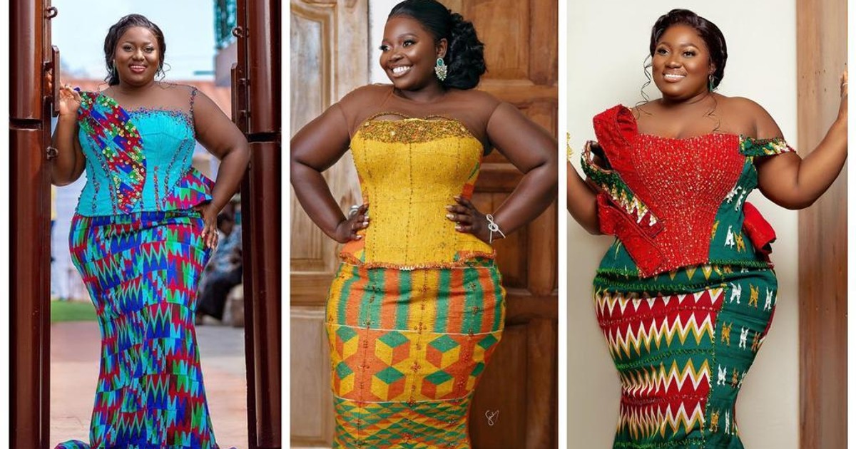 Kente Dress / African Kente Fabric / Kente Plus Size Dress / 