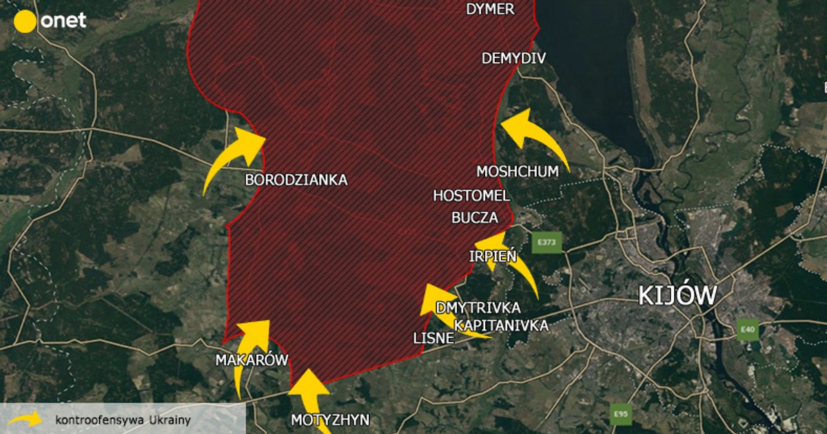 Invazia rusă a Ucrainei.  Situația s-a schimbat în vestul Kievului [MAPA]