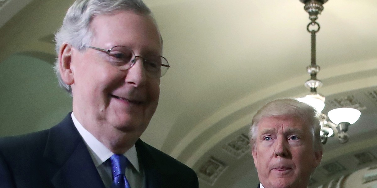 Mitch McConnell just set up a big showdown between GOP lawmakers and Trump over taxes