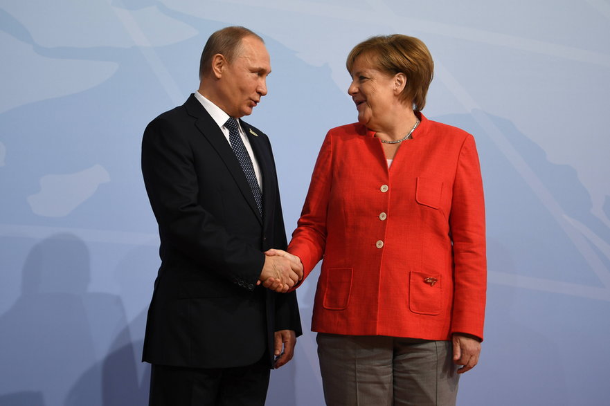 Władimir Putin i Angela Merkel w 2017 r.