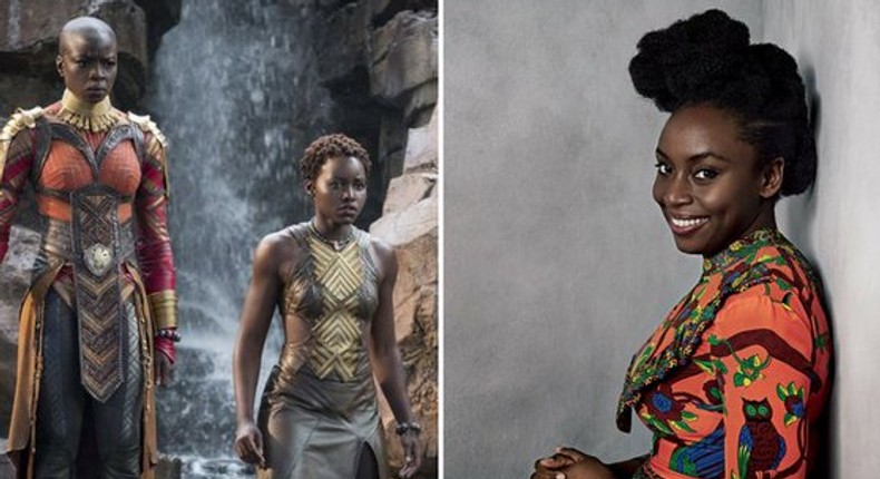 Lupita Nyong'o and fellow 'Black Panther' cast mate Danai Gurira are turning Chimamanda Adichie's 'Americanah' into a miniseries (twitter/freeblackgirl)