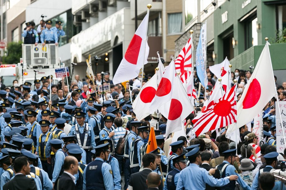 Antyrządowe protesty w Tokio