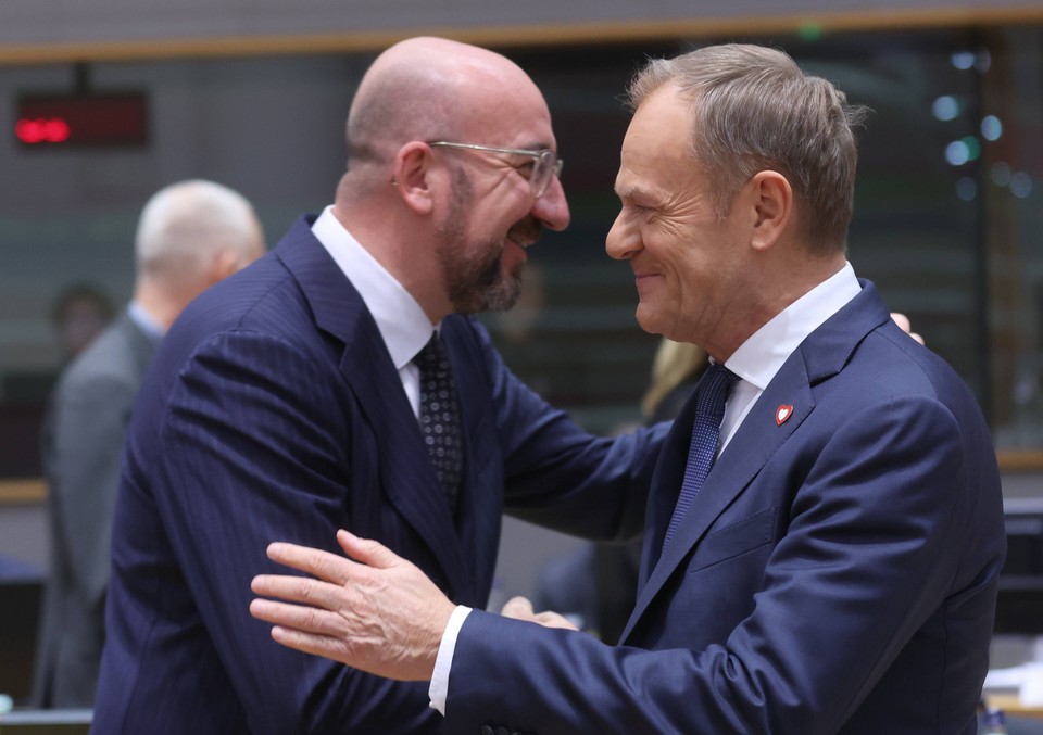 Donald Tusk i Charles Michel 