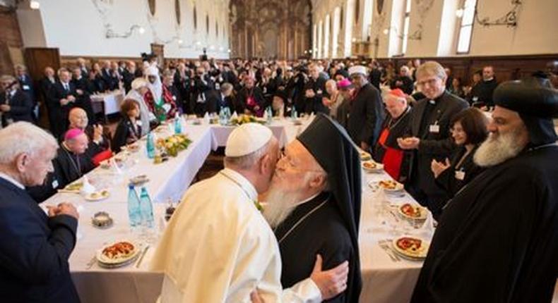 Pope Francis meets religious leaders