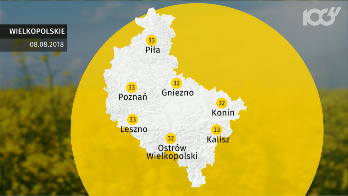 Pogoda Poznań na dziś. Prognoza pogody 2018-08-08