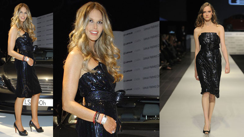 Elle Macpherson w sukience Agnieszki Maciejak