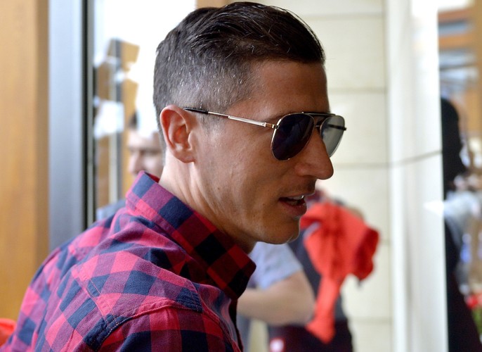 Lewandowski wylądował w Arłamowie. Gwiazdor Bayernu przyleciał helikopterem