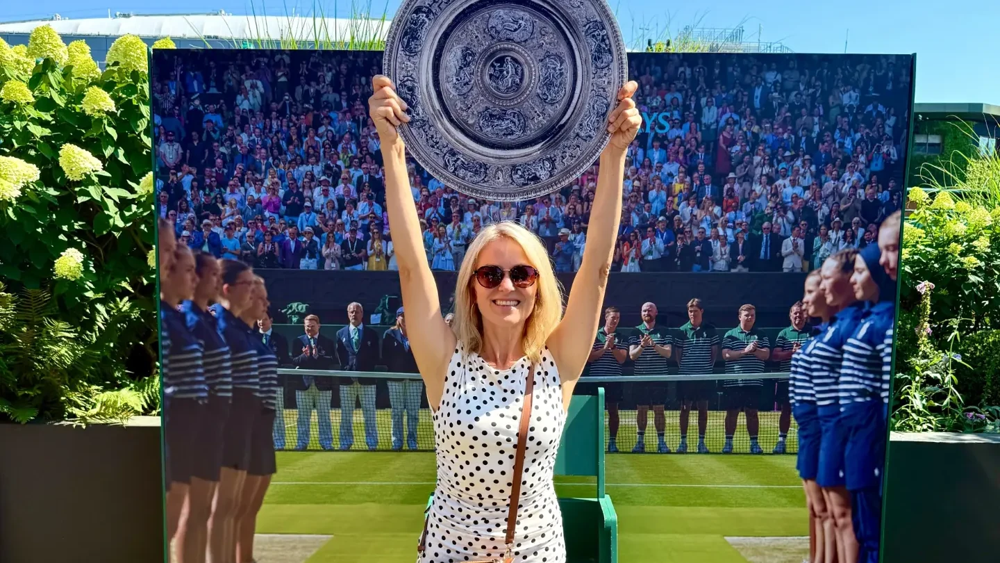 Jana Hospodárová na Wimbledone. 